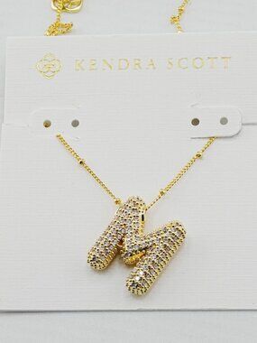 Kendra Scott Letter Necklace with Crystals